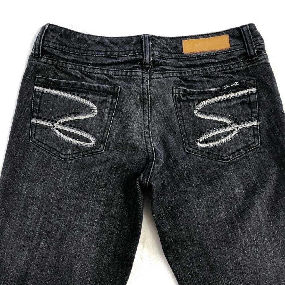 Seven7, Black Flare Jeans, Size 28 - Picture 7 of 16